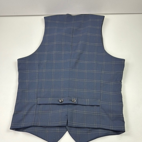 Classic Zara Men's Blue Slim-Fit Suit Vest - Picture 8 of 12